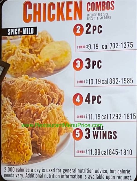 popeyes chicken menu with prices 2024
